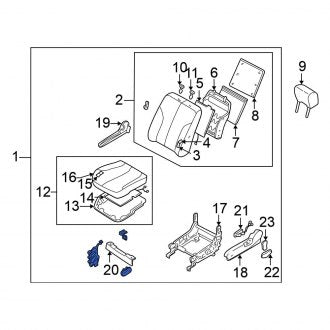 New OEM Front Right Seat Fits, 2001 Nissan Maxima - Part # 87000-4Y162