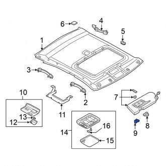 New Fits Nissan, Sun Visor Holder - Part # 964093S501