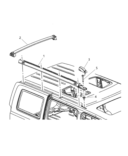 New 2007-2010 Fits Chrysler Commander Rail Kit-Roof - Part # 55156984AH