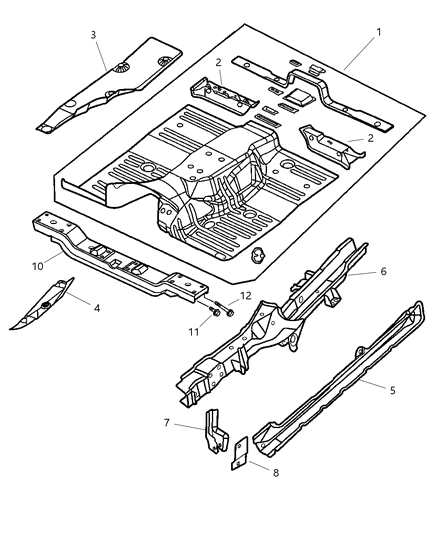 New 2001-2004 Fits Chrysler Grand Cherokee Bracket-Track Bar - Part # 55136317