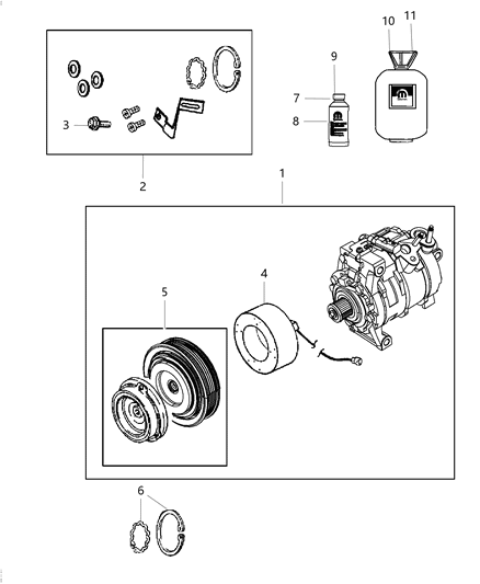 New 2013-2023 Fits Chrysler 1500 Coil Kit-Air Conditioning Clutch - Part # 68231743AA