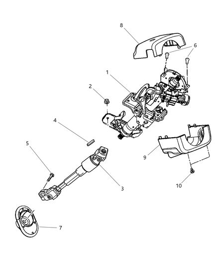 New 2001-2006 Fits Chrysler Sebring, Stratus Shroud-Steering Column - Part # QH19XDVAB