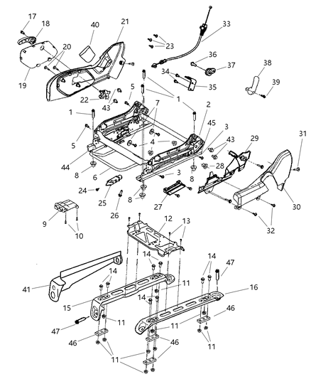 New 2005-2007 Fits Chrysler Grand Cherokee Handle-Recliner - Part # UZ281D5AB