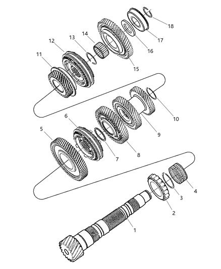New 2003-2005 Fits Chrysler Neon Synch-First And Second - Part # 5127736AA
