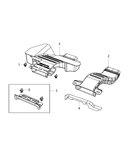 New 2011-2014 Fits Chrysler Caliber, Compass, Patriot Foam-Air Block - Part # 68049456AB