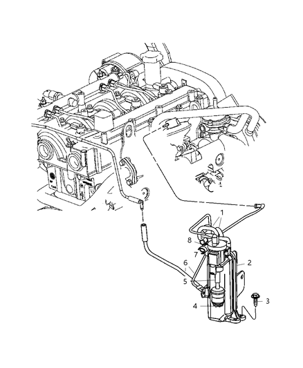 New 2005-2007 Fits Chrysler Liberty Reservoir-Vacuum - Part # 52129285AA