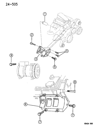 Bracket, Compressor Mounting, 3.5L Engine