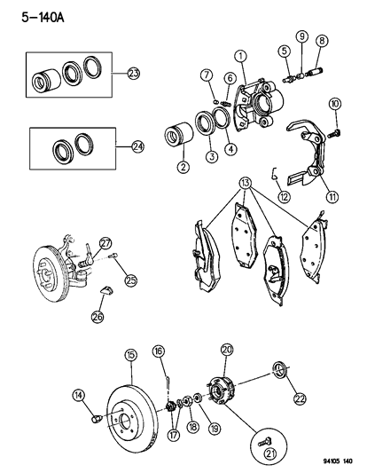 Shoe And Lining Package, Front Wheel Disc Brake