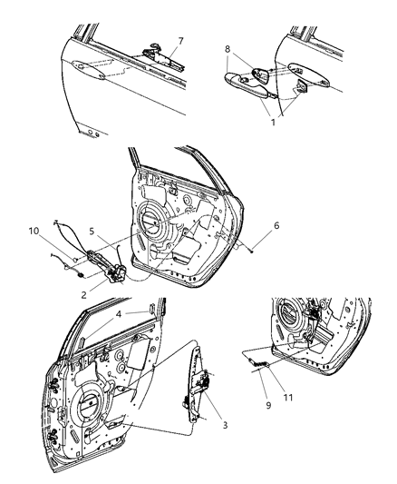 Regulator Rear Door Window