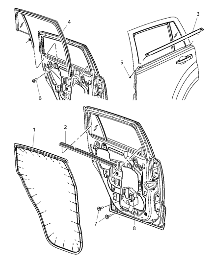 Weatherstrip Rear Door Belt Inner