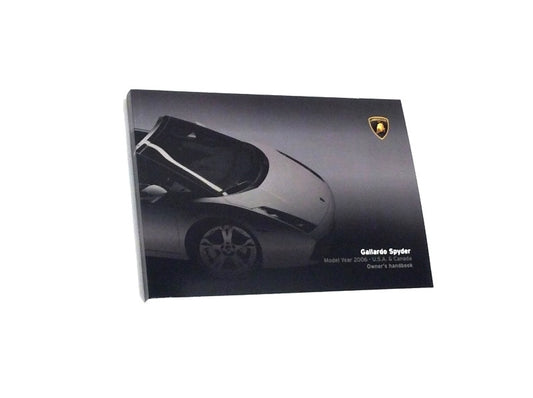New OEM 2006 Lamborghini Gallardo Spyder Owners Manual USA Spec