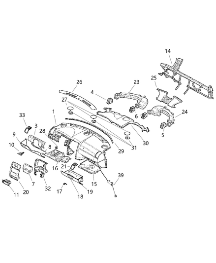 Bezel Instrument Panel Center