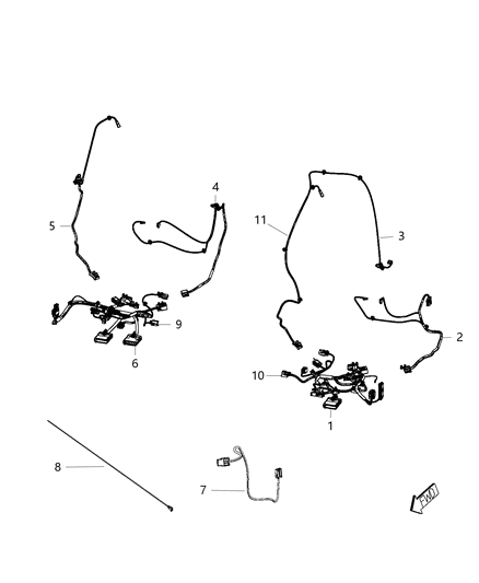 New 2014 Fits Chrysler Grand Cherokee Wiring-Power Seat - Part # 68214769AA