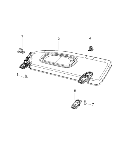 New 2020 Fits Chrysler Pacifica, Voyager Visor - Part # 7BC57DX9AA