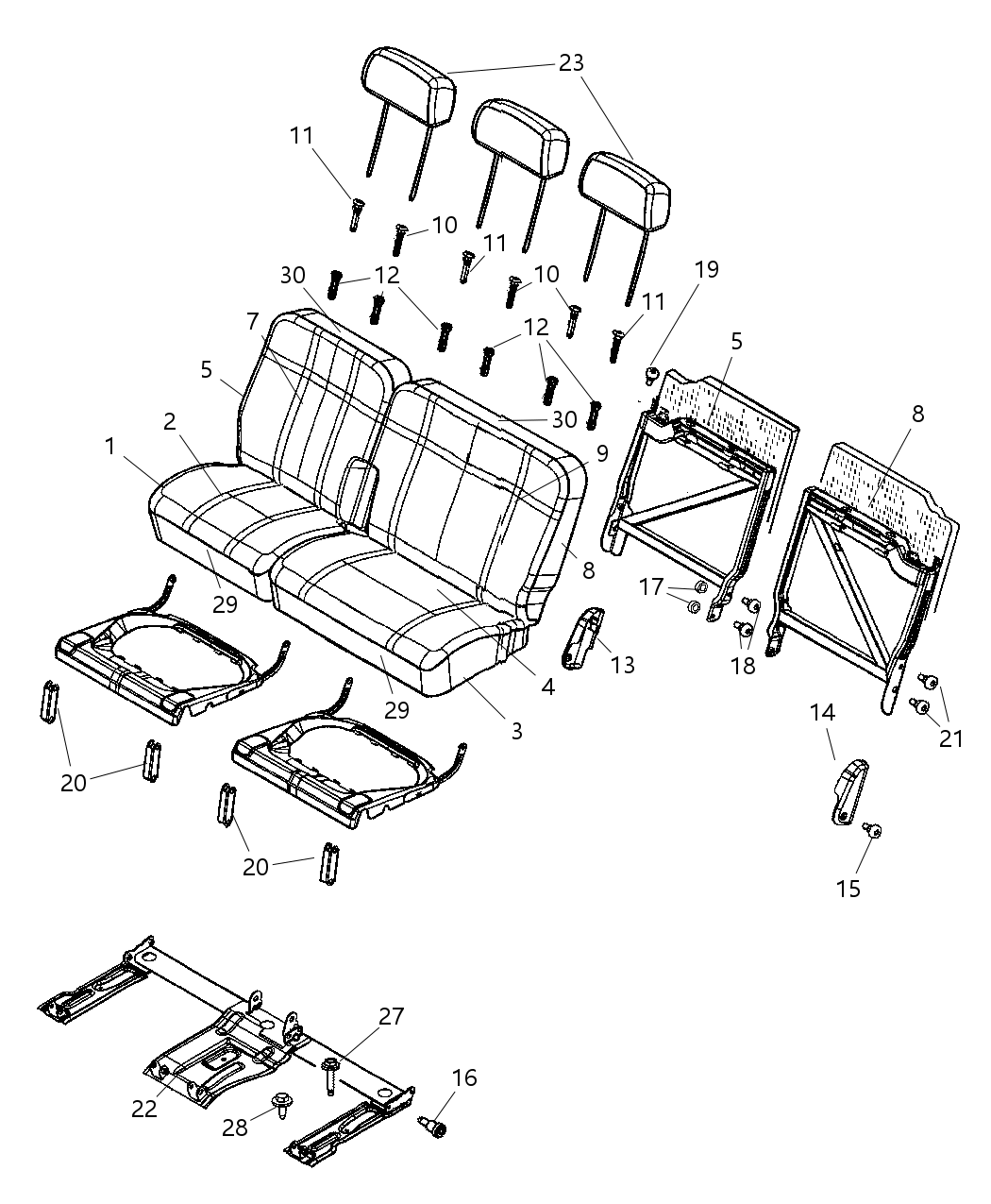 Seat Back Rear Left