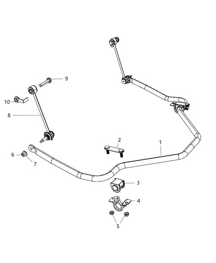 New 2007-2012 Fits Chrysler 3500, 4500, 5500 Bar-Rear Suspension - Part # 52014038AA