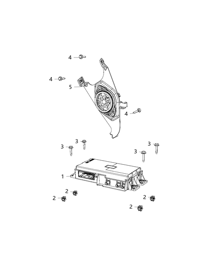 New 2017-2020 Fits Chrysler Pacifica, Voyager Speaker 2.5" - Part # 68289464AA