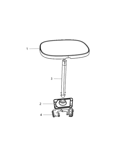 Base 3Rd Row Tray Table
