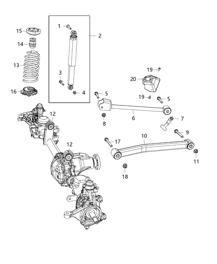 New 2019 Fits Chrysler Wrangler Front Coil Spring - Part # 68250240AC