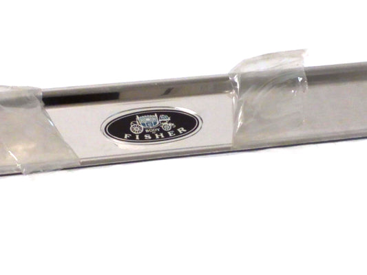 New OEM 1964-1967 GM A Body Door Sill Scuff Plates w/ Body by Fisher Tag, Part # 4531243