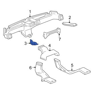 New OEM Genuine Isuzu, Left HVAC Duct Adapter - Part # 8152293370