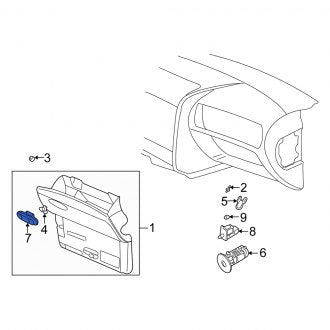 New OEM Genuine Isuzu, Front Glove Box Handle - Part # 8151115690