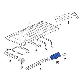 New OEM Genuine Isuzu, Rear Left Roof Side Rail - Part # 8151907350