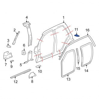 New OEM Genuine Isuzu, Right Body C-Pillar Baffle Plate - Part # 8150498650