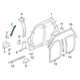 New OEM Genuine Isuzu, Left Body A-Pillar - Part # 8151583940