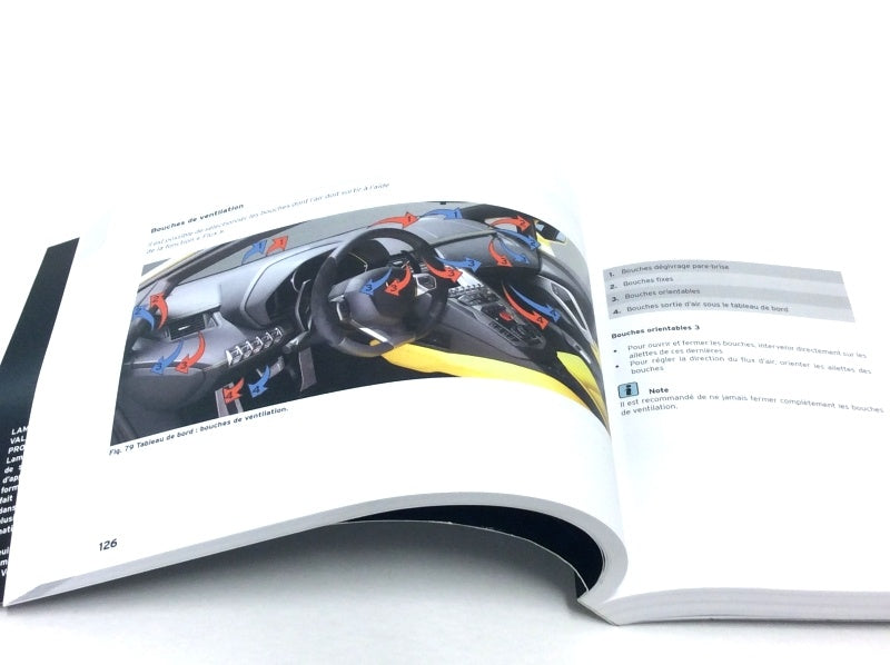 New 2012 Lamborghini Aventador LP700-4 Owner’s Manual Handbook – Canada Spec