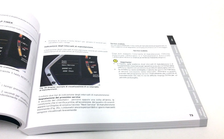 New 2012 Lamborghini Aventador LP700-4 Owner’s Manual Handbook – Italian Specification