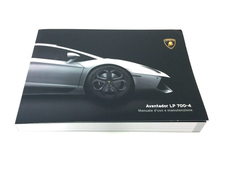 New 2012 Lamborghini Aventador LP700-4 Owner’s Manual Handbook – Italian Specification
