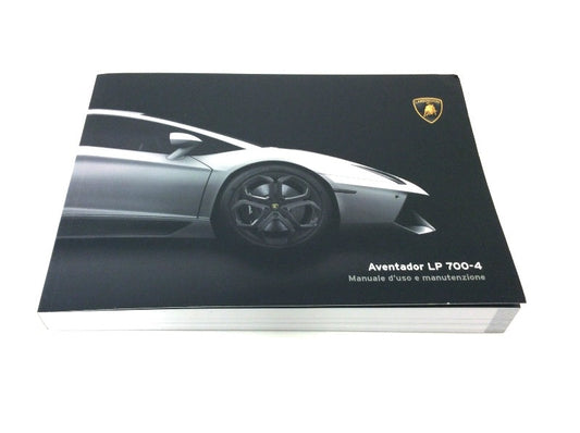 New 2012 Lamborghini Aventador LP700-4 Owner’s Manual Handbook – Italian Specification