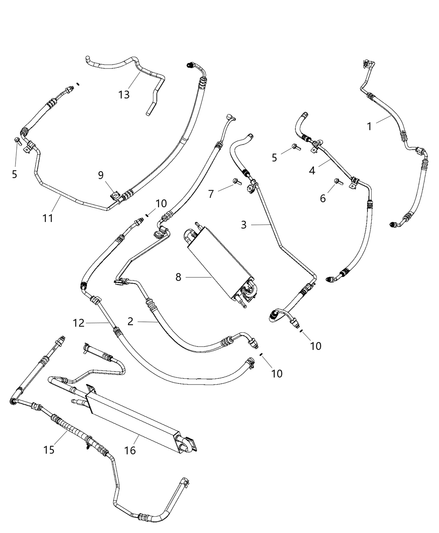 Hose Power Steering Return