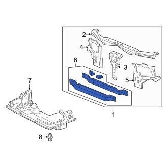 New OEM Genuine Acura, Front Lower Radiator Support Panel - Part # 04603SZ3A03ZZ