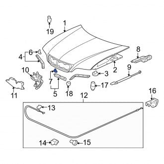 New OEM Genuine Acura, Hood Seal Clip - Part # 91516SM4013