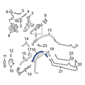 New OEM Genuine Acura, Power Steering Return Hose - Part # 53737SZ3000