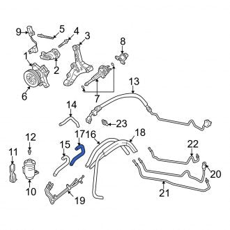 New OEM Genuine Acura, Power Steering Return Hose - Part # 53733SZ3000