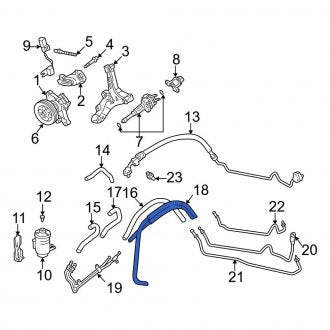 New OEM Genuine Acura, Power Steering Return Hose - Part # 950057500120M