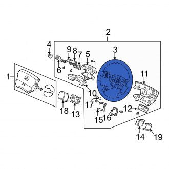 New OEM Genuine Acura, Steering Wheel - Part # 78512SZ3A71ZC