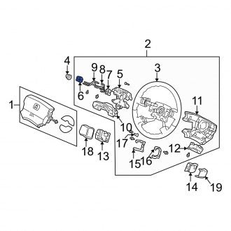 New OEM Genuine Acura, Right Horn Button - Part # 78521SZ3013ZB