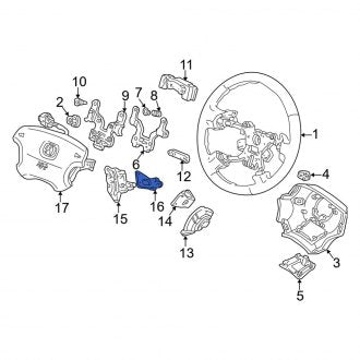 New OEM Genuine Acura, Steering Wheel Radio Controls Bracket - Part # 78504SZ3U51