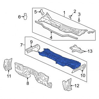 New OEM Genuine Acura, Upper Firewall - Part # 61100SZ3A00ZZ