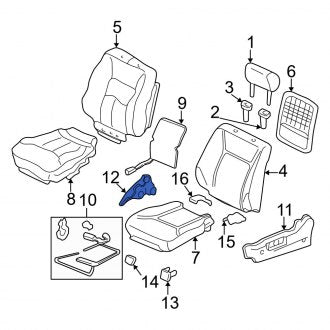 New OEM Genuine Acura, Right Inner Seat Trim Panel - Part # 81115SZ3A10ZC