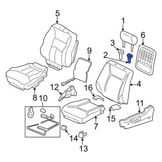 New OEM Genuine Acura, Rear Headrest Guide - Part # 81143SM4J01YB