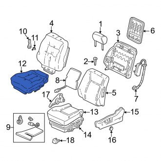 New OEM Genuine Acura, Rear Seat Cover - Part # 82131SZ3A61ZD