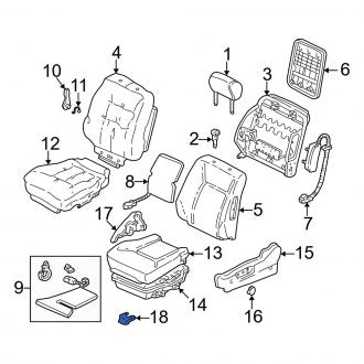 New OEM Genuine Acura, Rear Left Inner Seat Track Cover - Part # 81596SZ3000ZA