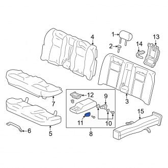 New OEM Genuine Acura, Seat Armrest Cap - Part # 82184SP0A01ZK