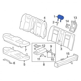 New OEM Genuine Acura, Rear Headrest - Part # 82140SZ3A61ZA