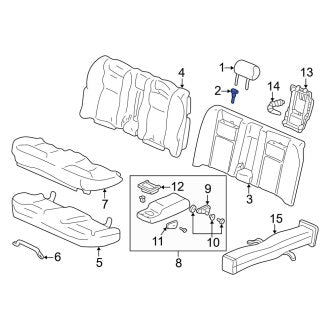 New OEM Genuine Acura, Rear Headrest Guide - Part # 81144SM4J01ZY